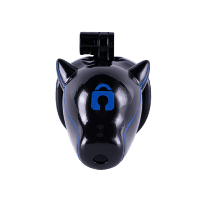 Furjoi Drone Hood Chastity Cage Blue