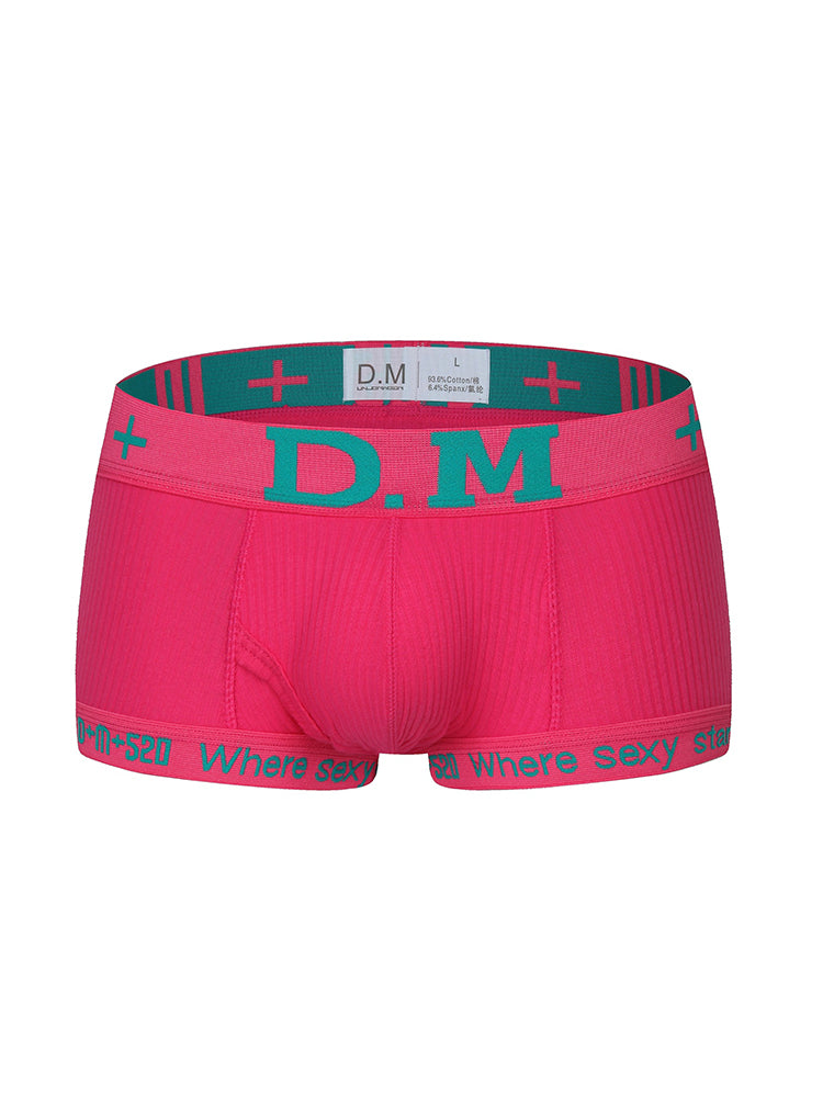 D.M Low Waist Sexy Cotton Comfort Capsule Boxer Briefs