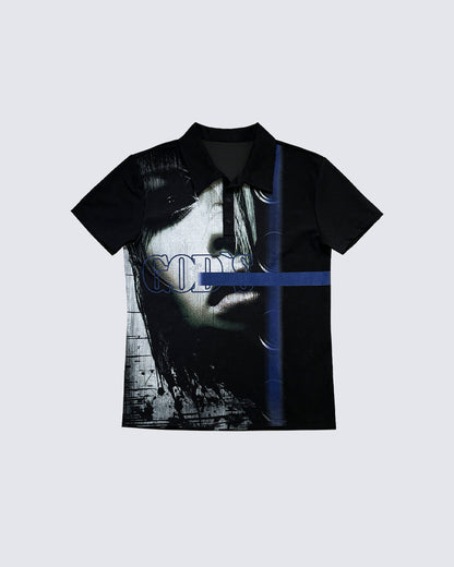 Retro High Street Hip-Hop Personalized Printed Polo Shirt