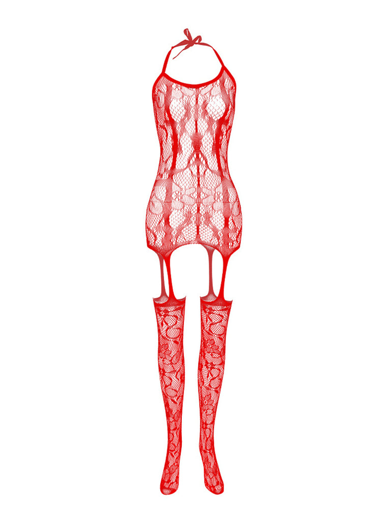 Front And Rear Cutout Sock Bodysuit