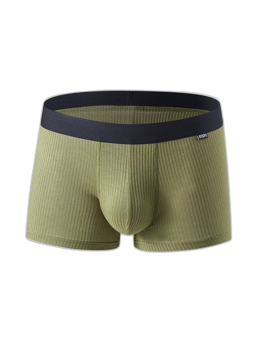 Men's Breathable Threaded Fabric U Convex Trunks