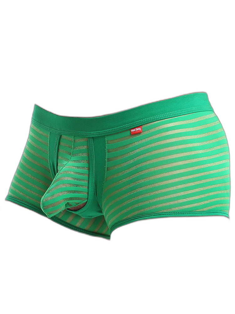 Men’s Sexy Striped Hollow Jockstrap With Separate Pouch
