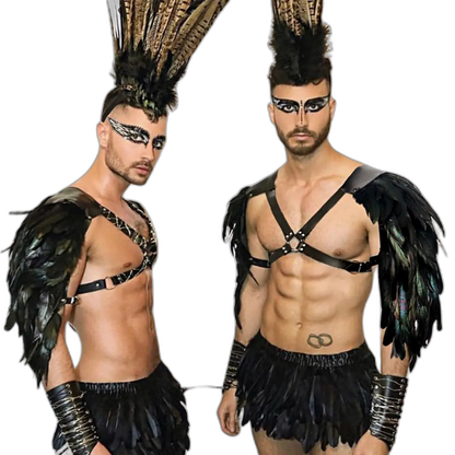 Feather Renaissance Dark Harness Costume