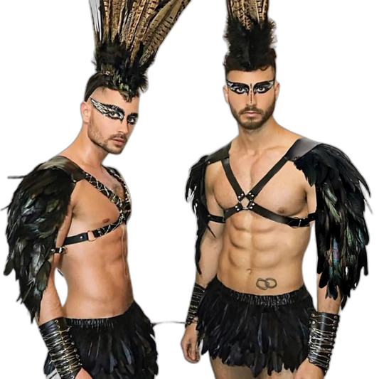 Feather Renaissance Dark Harness Costume