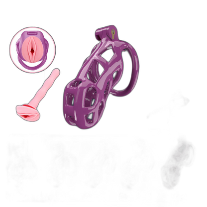 Cosmas - Male Chastity Device - Cock Cage - Chastity Cage With Catheter