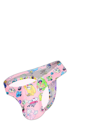 2 Pack Men's Low-Rise Sexy Print Thong