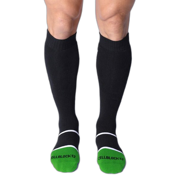 Cell Block 13 Take Down Knee High Socks | Green