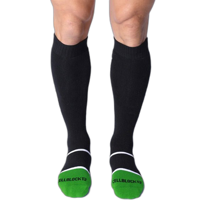 Cell Block 13 Take Down Knee High Socks | Green