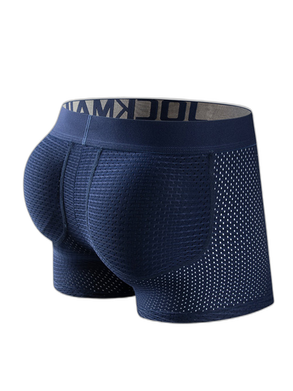 Sponge Cushion Mesh Buttock Boxer Briefs