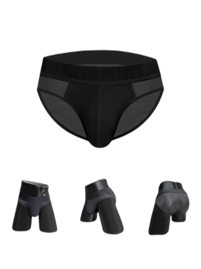 2-pack Men's Sexy Semi-transparent Ribbed Briefs