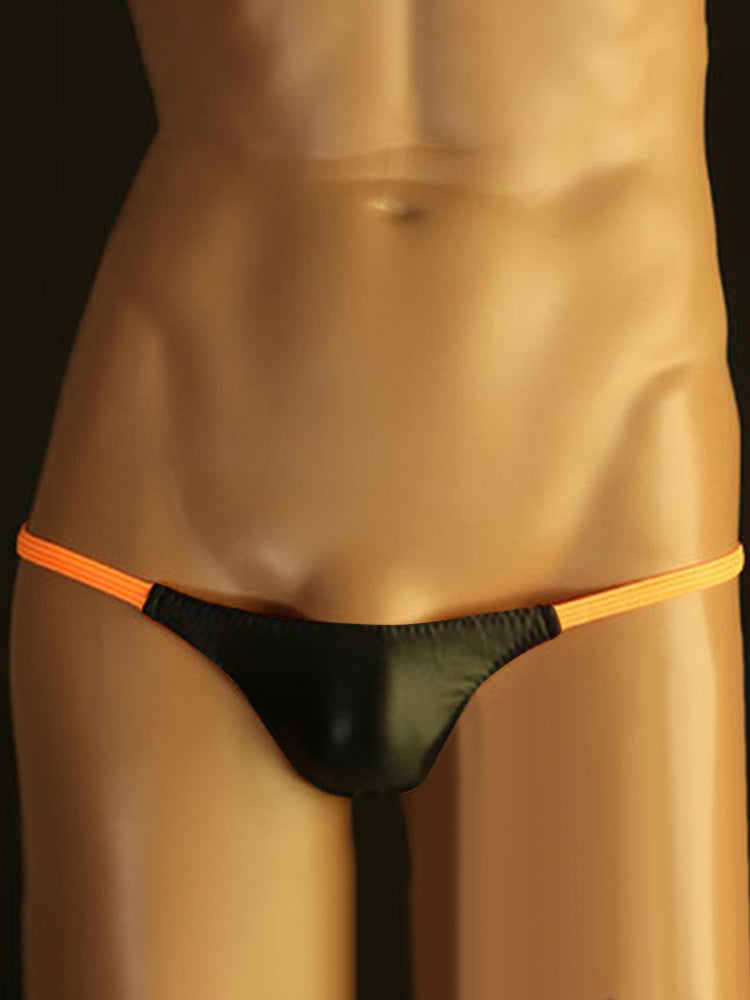 Men's Silky Breathable Color-blocking Thong