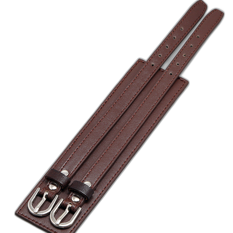 Adjustable Leather Dual-Buckle Bracelet