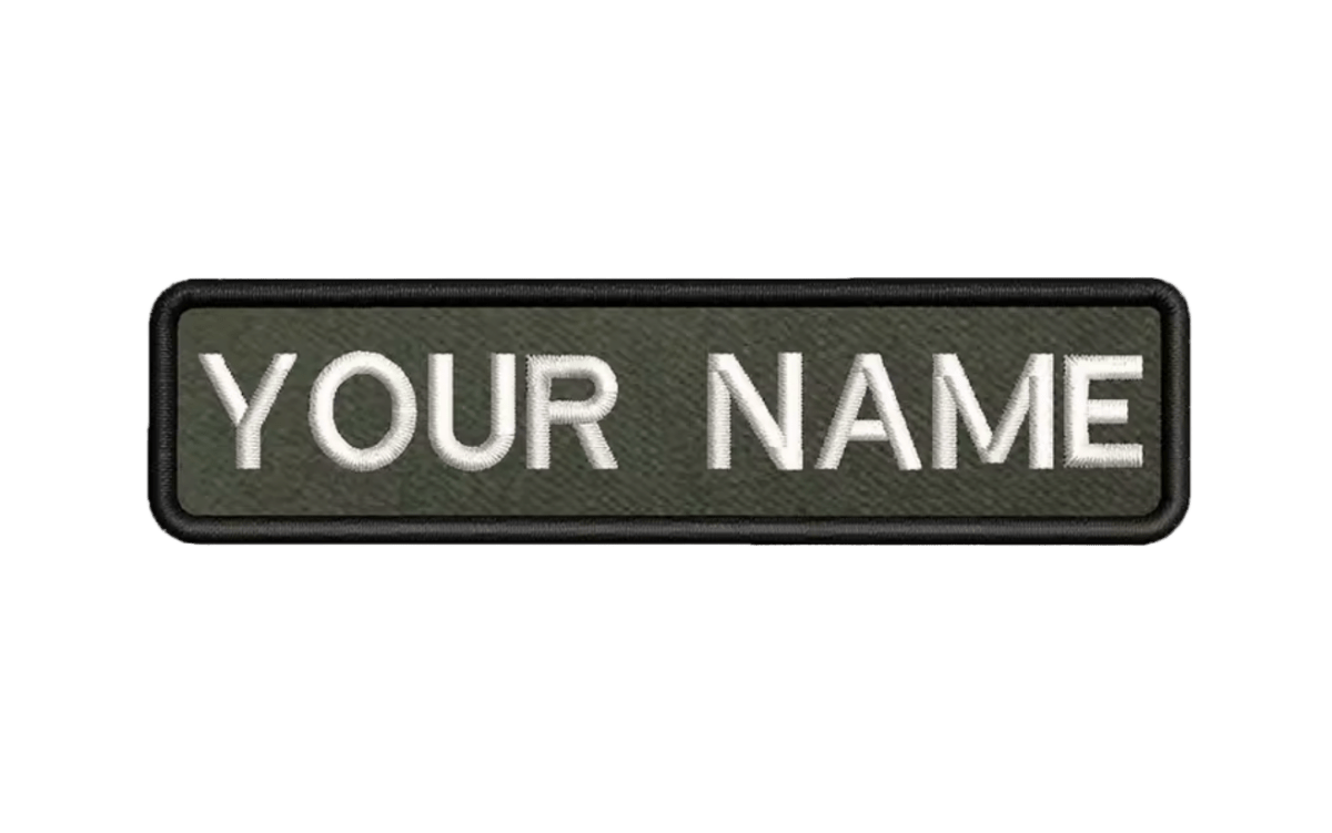 Custom Patch 10cmX2.5cm Green/White