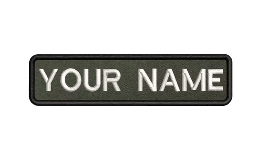 Custom Patch 10cmX2.5cm Green/White