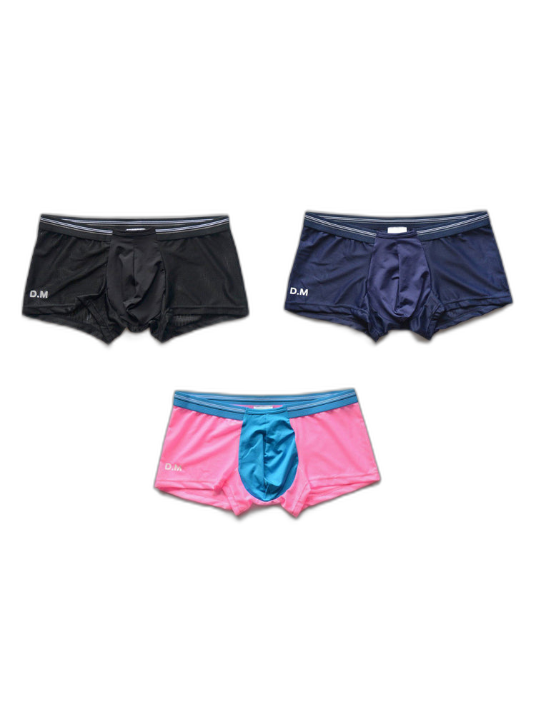 3 Pack Men's Nylon Mesh Breathable Quick-Dry Trunks