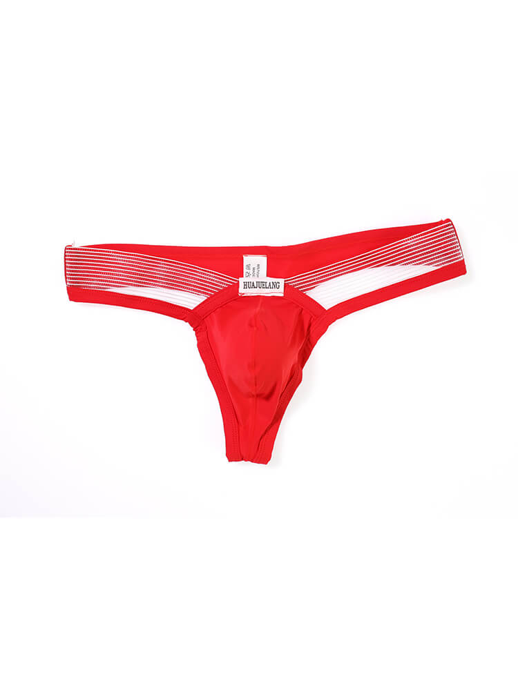 Men's Sheer Low-Rise U-Convex Pouch Thong