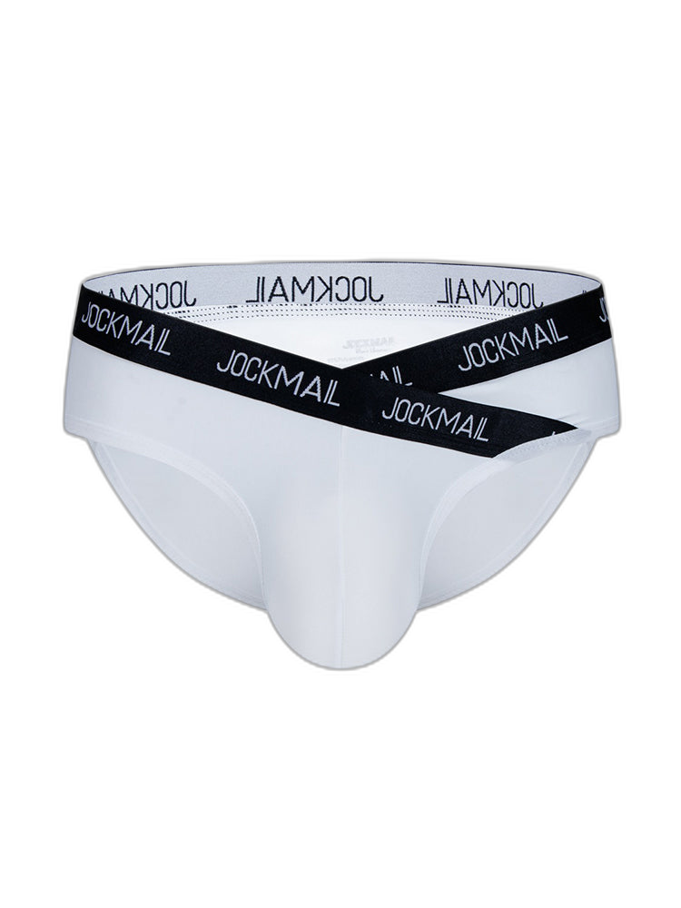 2 Pack Men's Sporty Letter Print Supportive Low-Rise Ice Silk Skin-Friendly Bikini