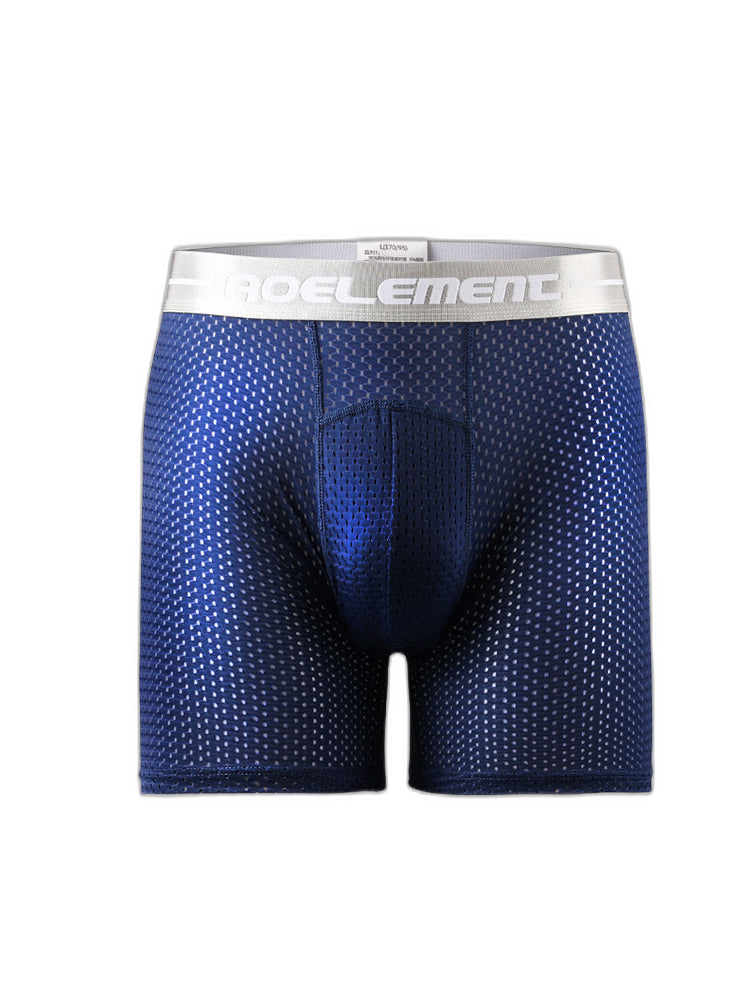 2 Pack Mesh Ice Silk Moisture Wicking Sport Boxer Underwear