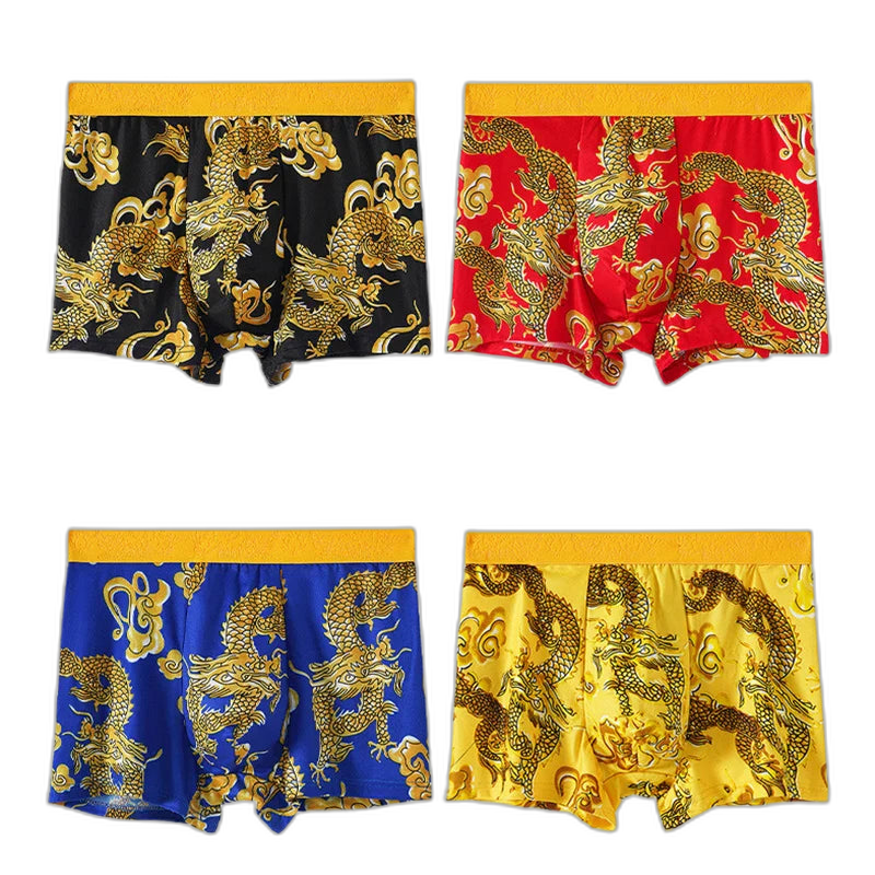 Dragon Daddy Bold Print Men’s Boxer Shorts (4 Pack)