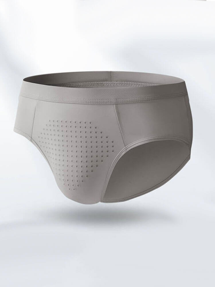 Men's Sexy Solid-Color Quick-Dry Mesh Briefs