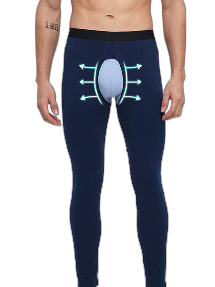 Men's Pure Cotton Open Crotch Breathable Warm Pants
