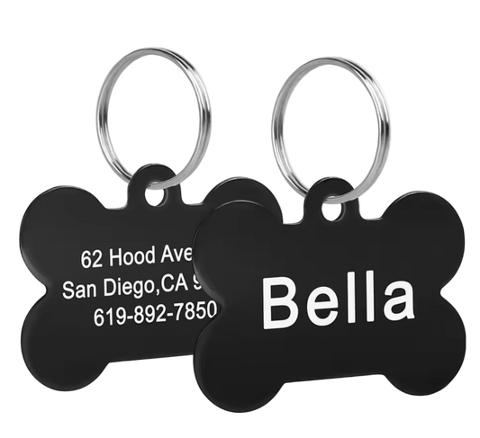 Custom Metal Tag Black