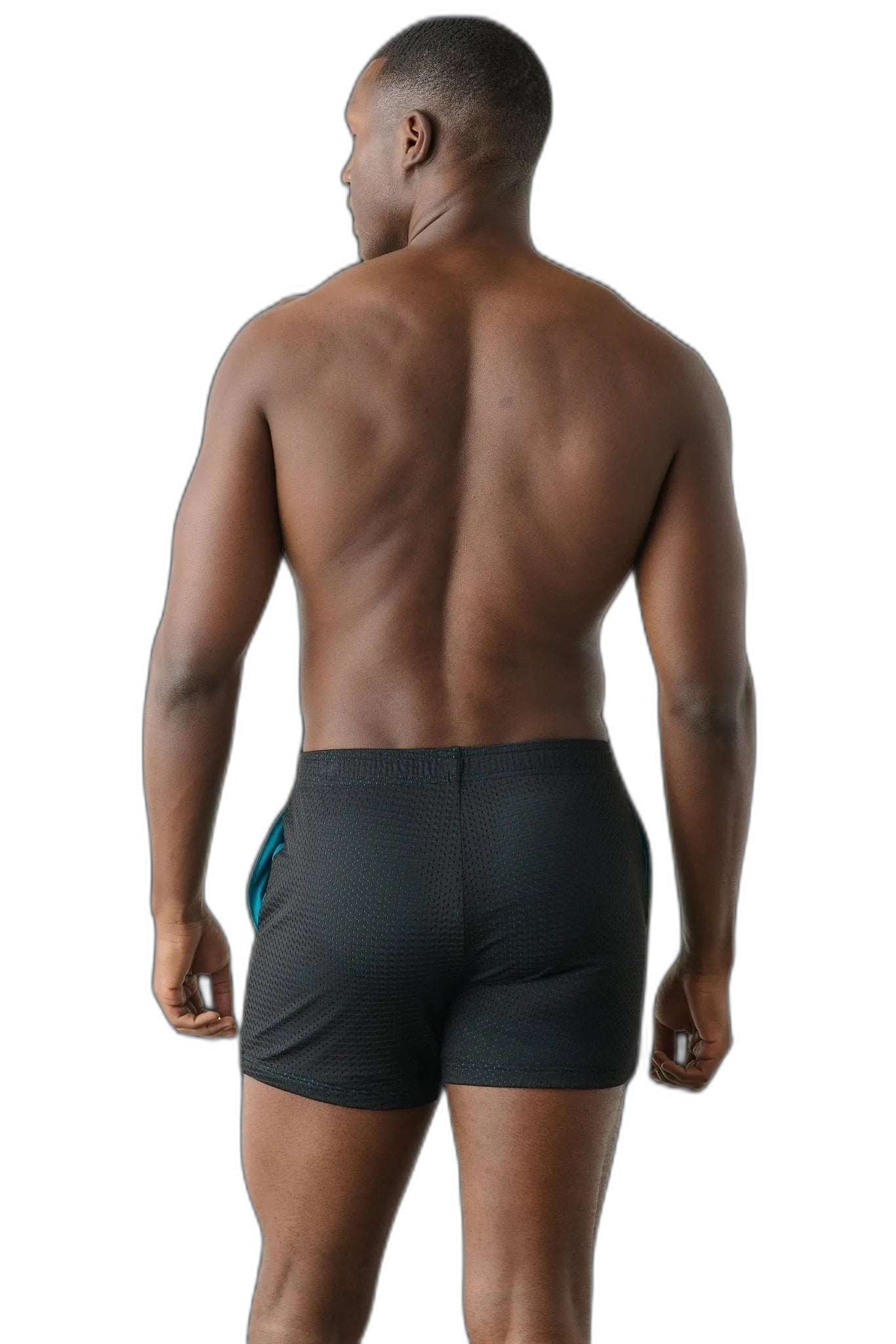 VARSITY Shorts - Black & Teal