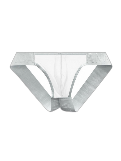 2 Pack Men's Sheer No-Waistband Jockstrap with Textured Pattern
