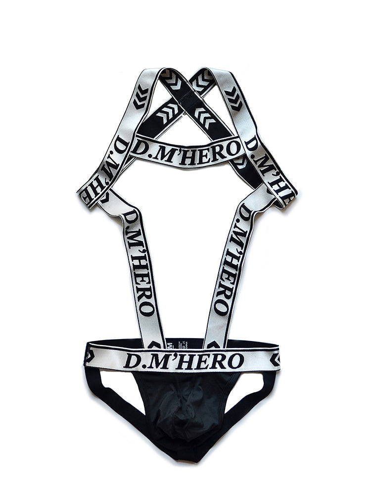 D.M Hero Double Thong Harness Jockstrap - Pink