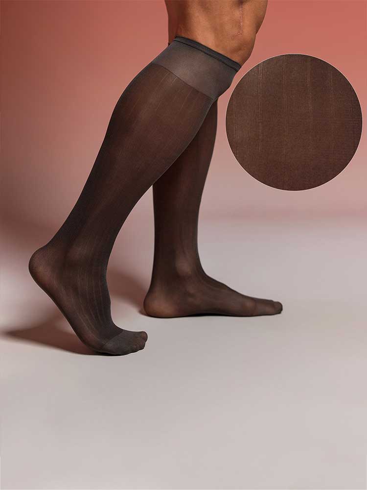 Men's Vertical Striped Business Suit Long Socks