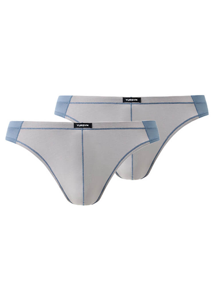 Men's Sexy Color-Blocked Modal Ice Silk Briefs