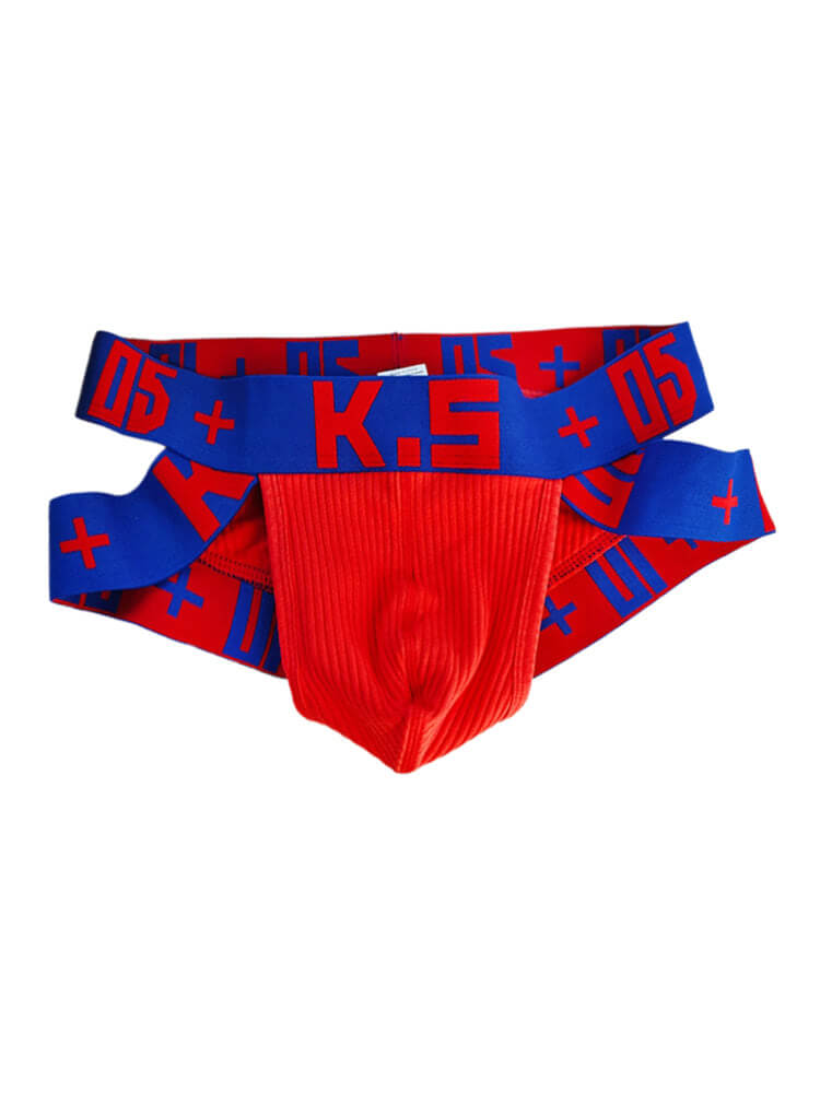 Men's Sexy High-Cut Ribbed Cotton Athletic Briefs