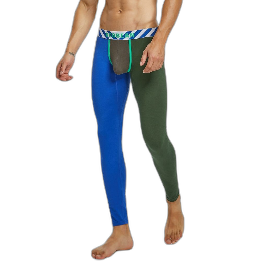 SEOBEAN Color Block Thermal Long Johns