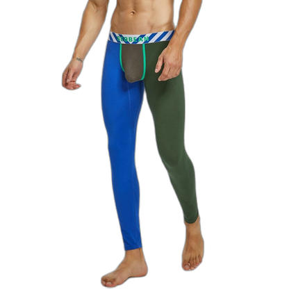 SEOBEAN Color Block Thermal Long Johns