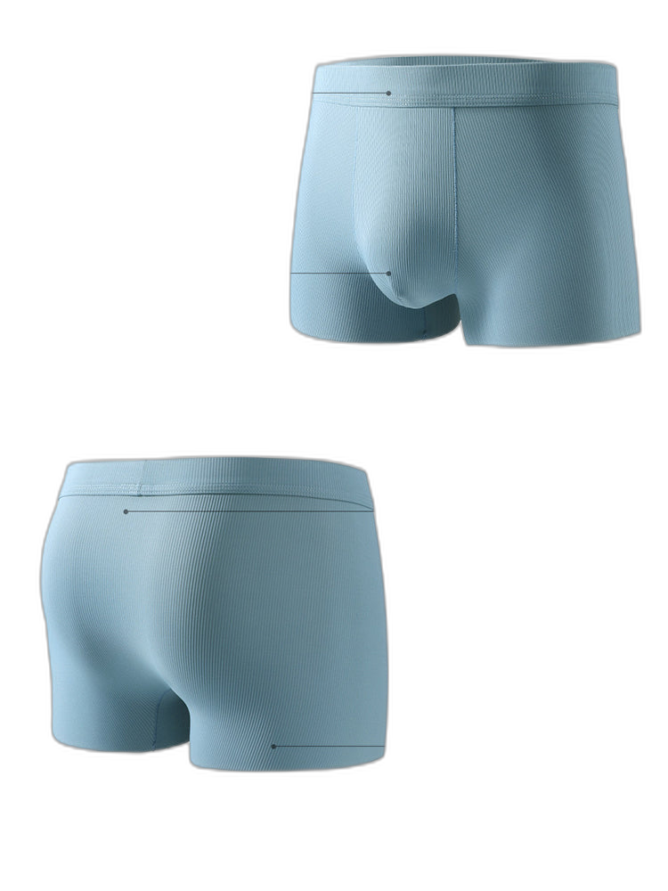 4 Pack Men's Ice Silk Seamless Trunks Underwear