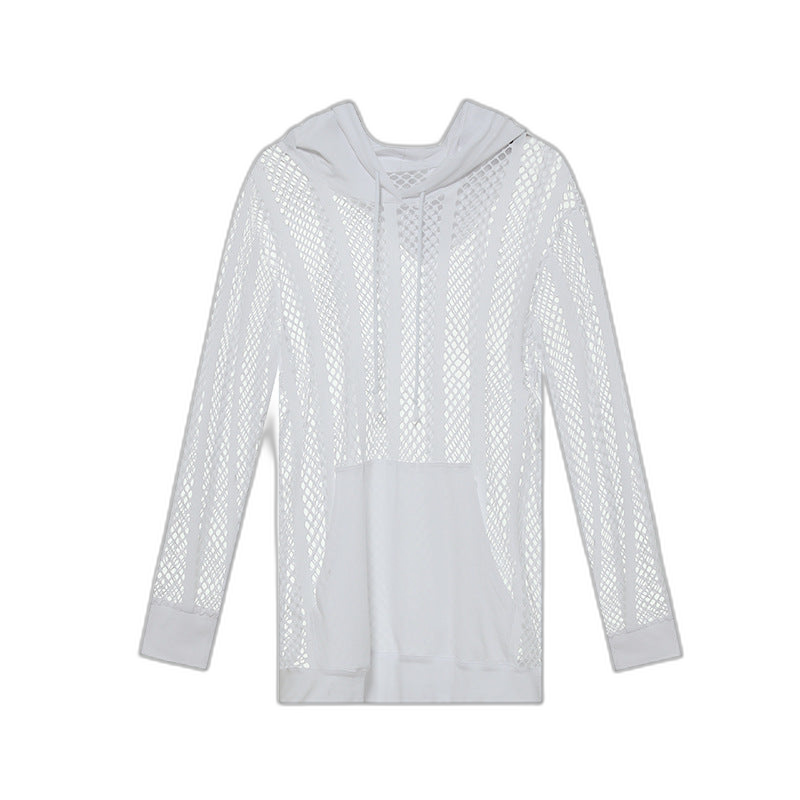 Mesh Long Sleeve Hoodie