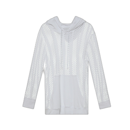 Mesh Long Sleeve Hoodie
