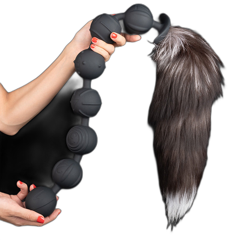 Soul - Silicone Anal Beads - 7 Balls with Removable Tail