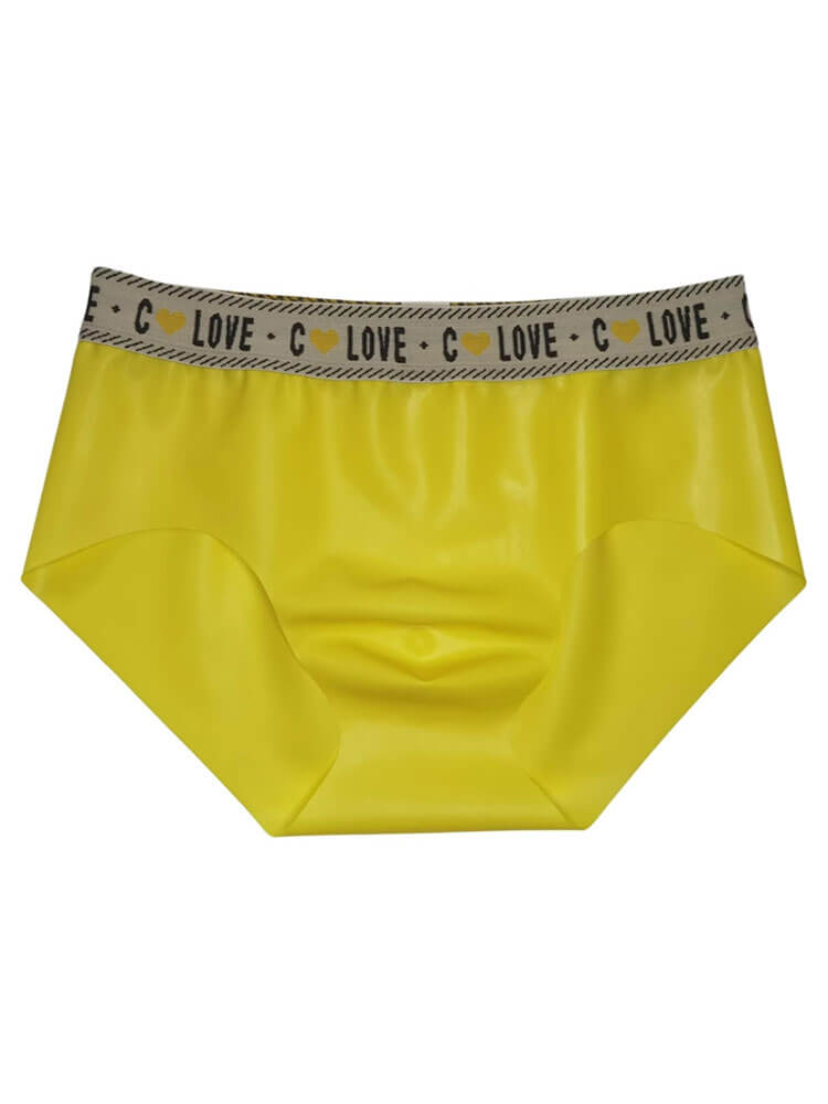 Men's Sexy Seamless Semi-Transparent Latex Briefs