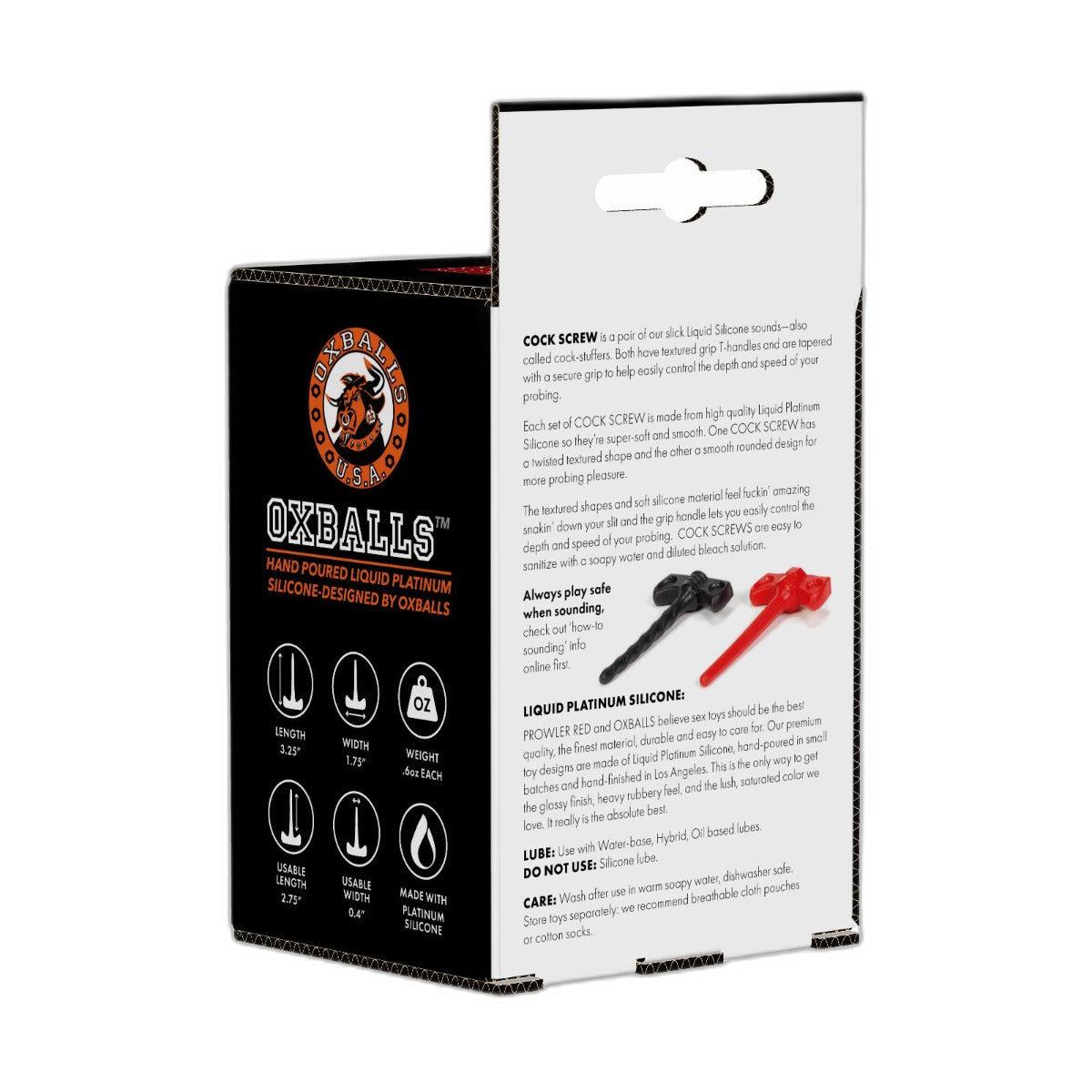 Prowler RED by Oxballs Cock Screw Sounds Black/Red 2 Pack