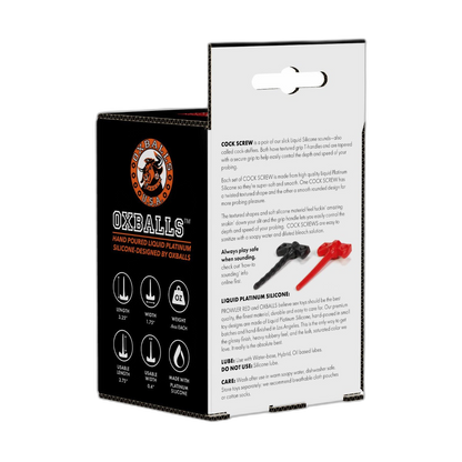 Prowler RED by Oxballs Cock Screw Sounds Black/Red 2 Pack