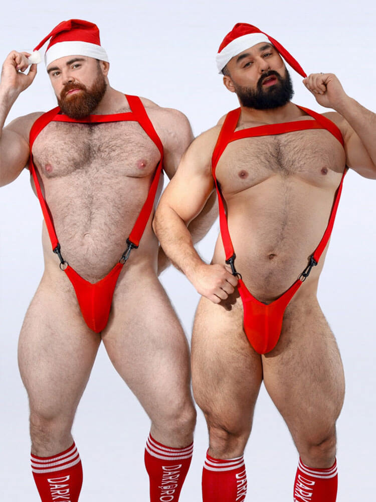 Men's Sexy Neon Bondage Harness Bodysuit Thong