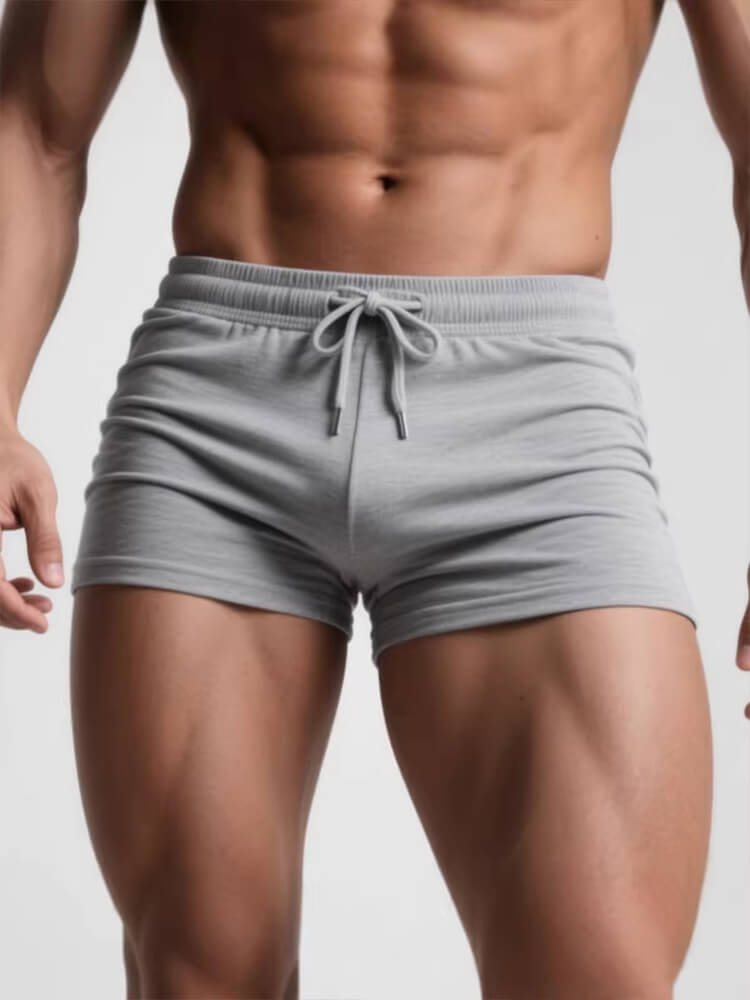 Men's Solid-Color Casual Athletic Shorts