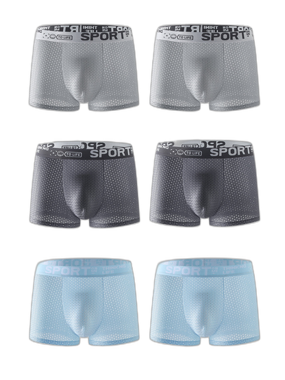 6 Pack Men’s Contour Pouch Mesh Trunks