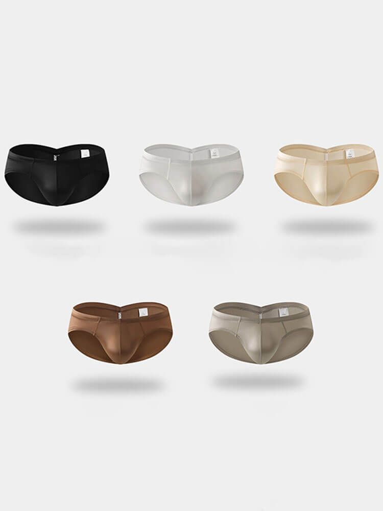 Men's Low-Rise Satin Cooling Ice Silk Briefs