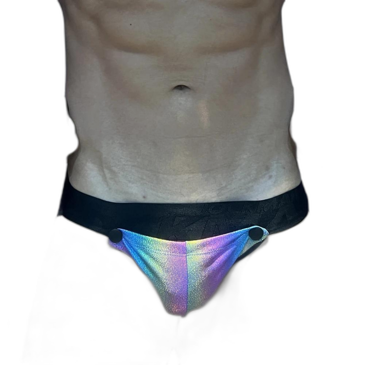 Jockmail Minimal Reflective Rainbow Jockstrap