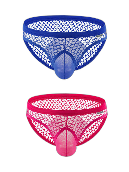 2 Pack Men's Low-Rise Mesh Breathable Bikini