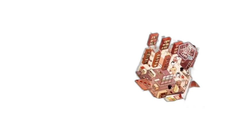Cute DIY 3D Isometric Stickers