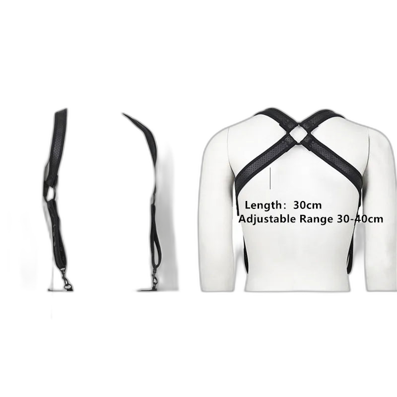 Neoprene Backless Fetishwear Suspenders