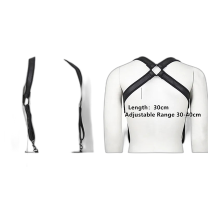 Neoprene Backless Fetishwear Suspenders